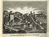 Northeastern [sic] view of the locks at Lockport